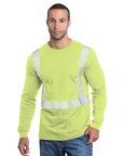 Bayside 3705 Hi-Vis Long Sleeve Crew With Segmented Striping