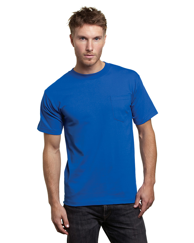 Bayside 7100 USA Made Heavyweight Pocket T-Shirt 100% Cotton