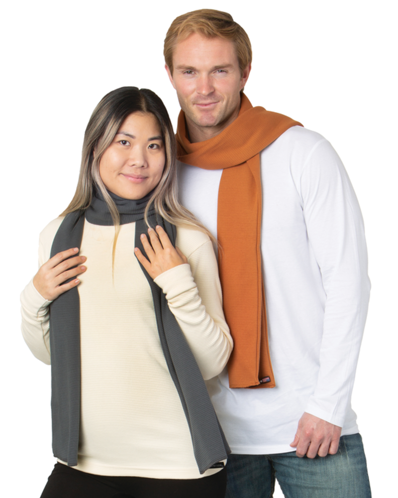 Bayside 1150 Unisex USA Made Thick Waffle Knit Thermal Cotton Scarf