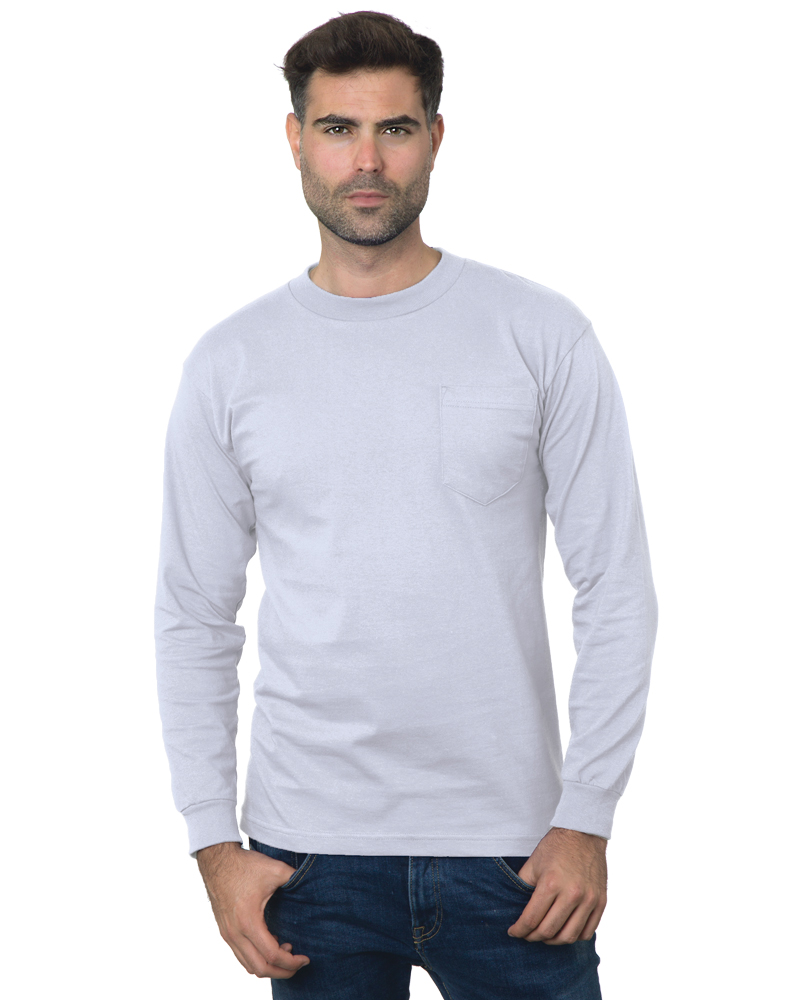 Bayside 3055 Union Made Heavyweight Long Sleeve Pocket T-Shirt