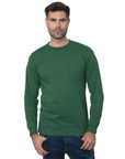 Bayside 3055 Union Made Heavyweight Long Sleeve Pocket T-Shirt