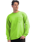 Bayside 3055 Union Made Heavyweight Long Sleeve Pocket T-Shirt
