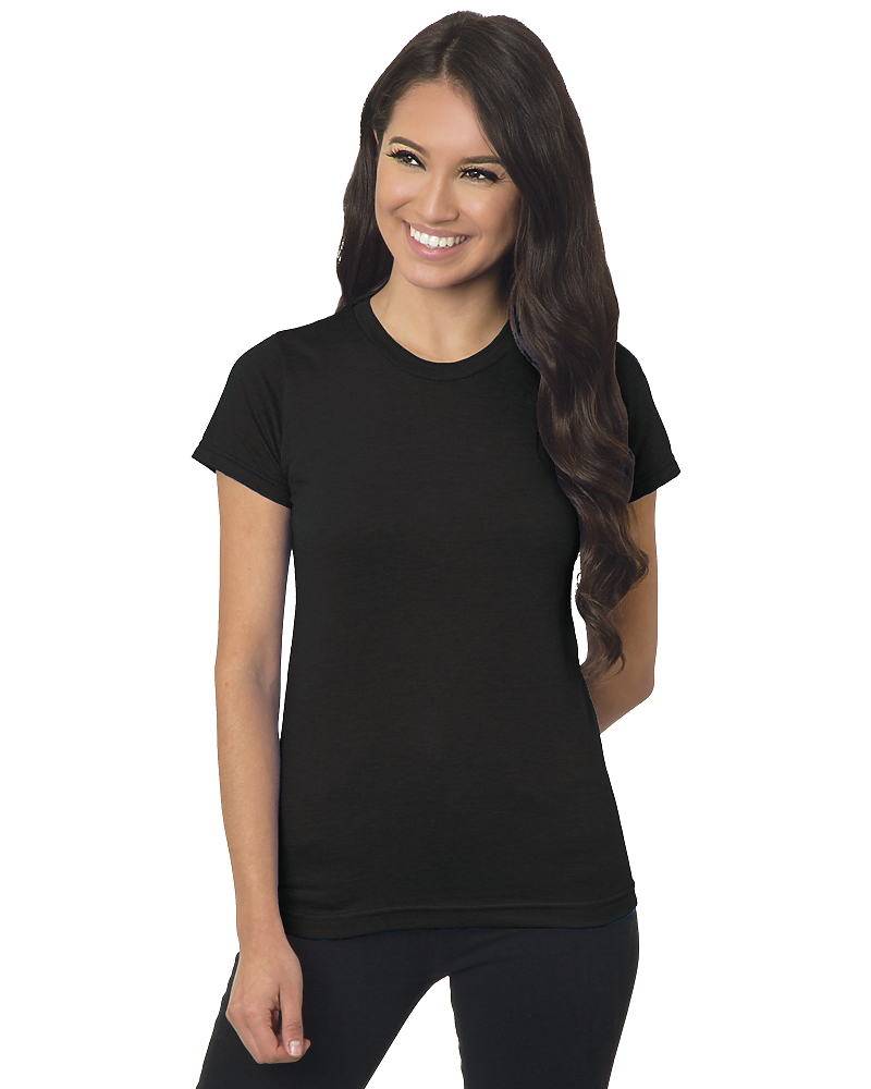 Bayside 4990 Made In USA Junior Fine Jersey Crew