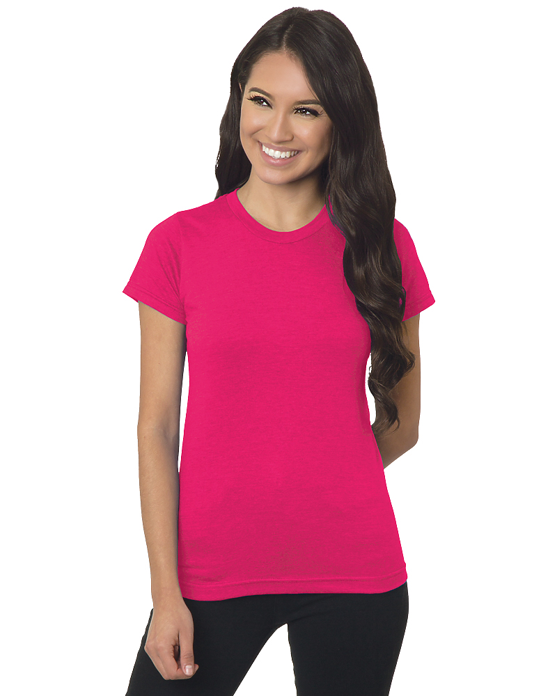Bayside 4990 Made In USA Junior Fine Jersey Crew