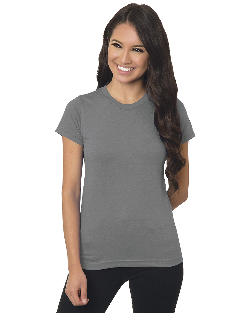 Bayside 4990 Made In USA Junior Fine Jersey Crew