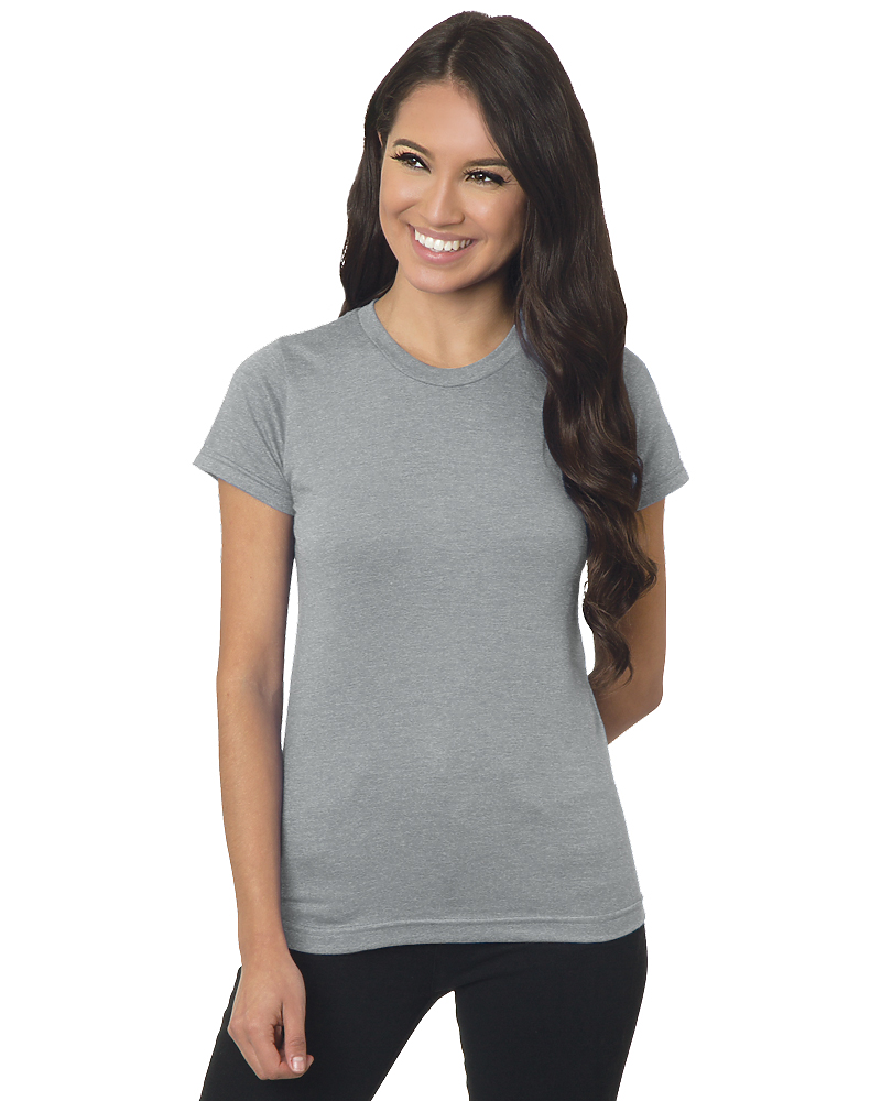 Bayside 4990 Made In USA Junior Fine Jersey Crew