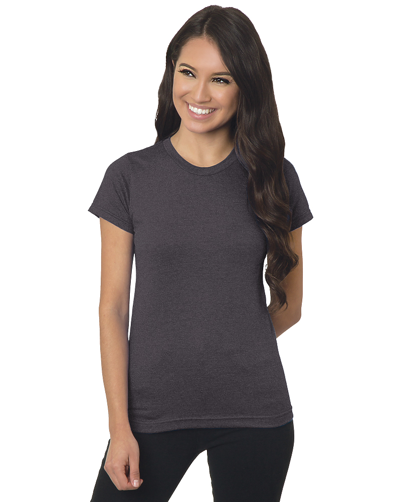 Bayside 4990 Made In USA Junior Fine Jersey Crew