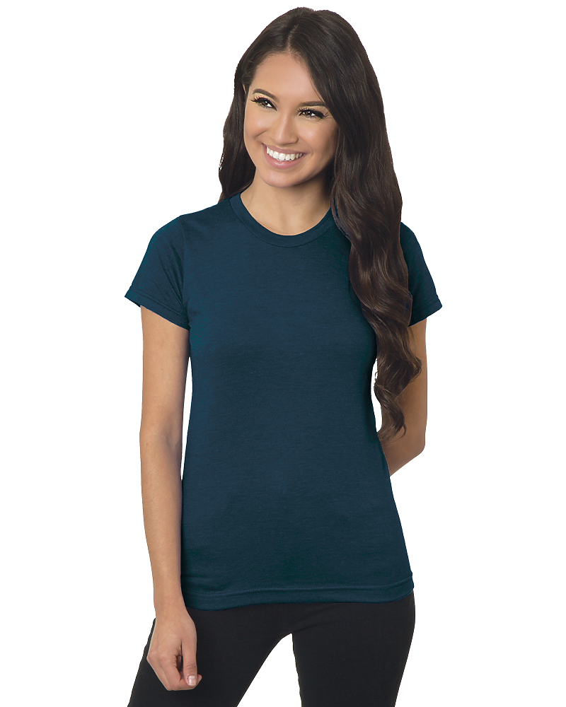 Bayside 4990 Made In USA Junior Fine Jersey Crew