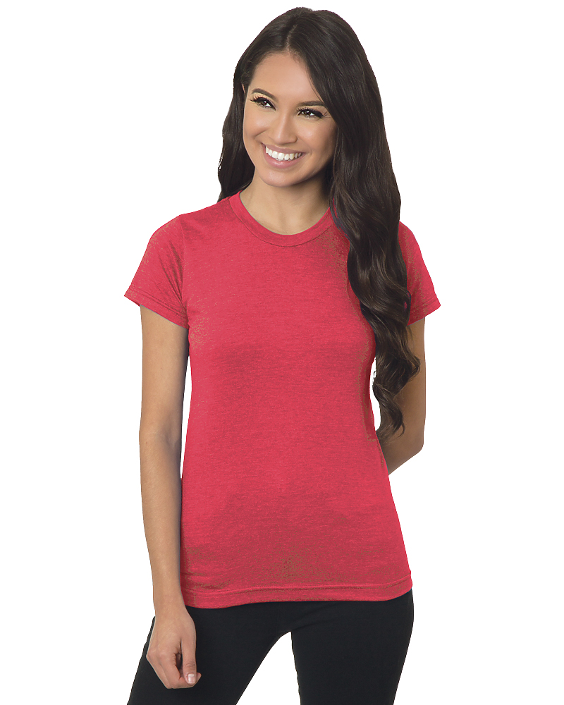 Bayside 4990 Made In USA Junior Fine Jersey Crew