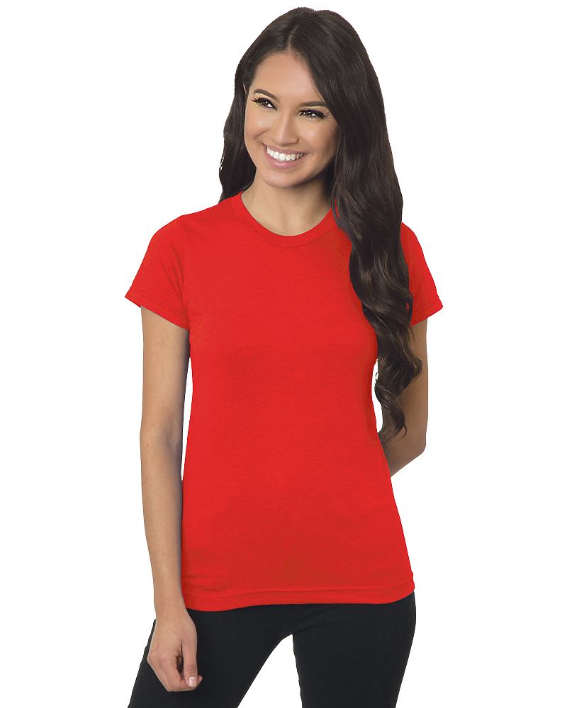 Bayside 4990 Made In USA Junior Fine Jersey Crew