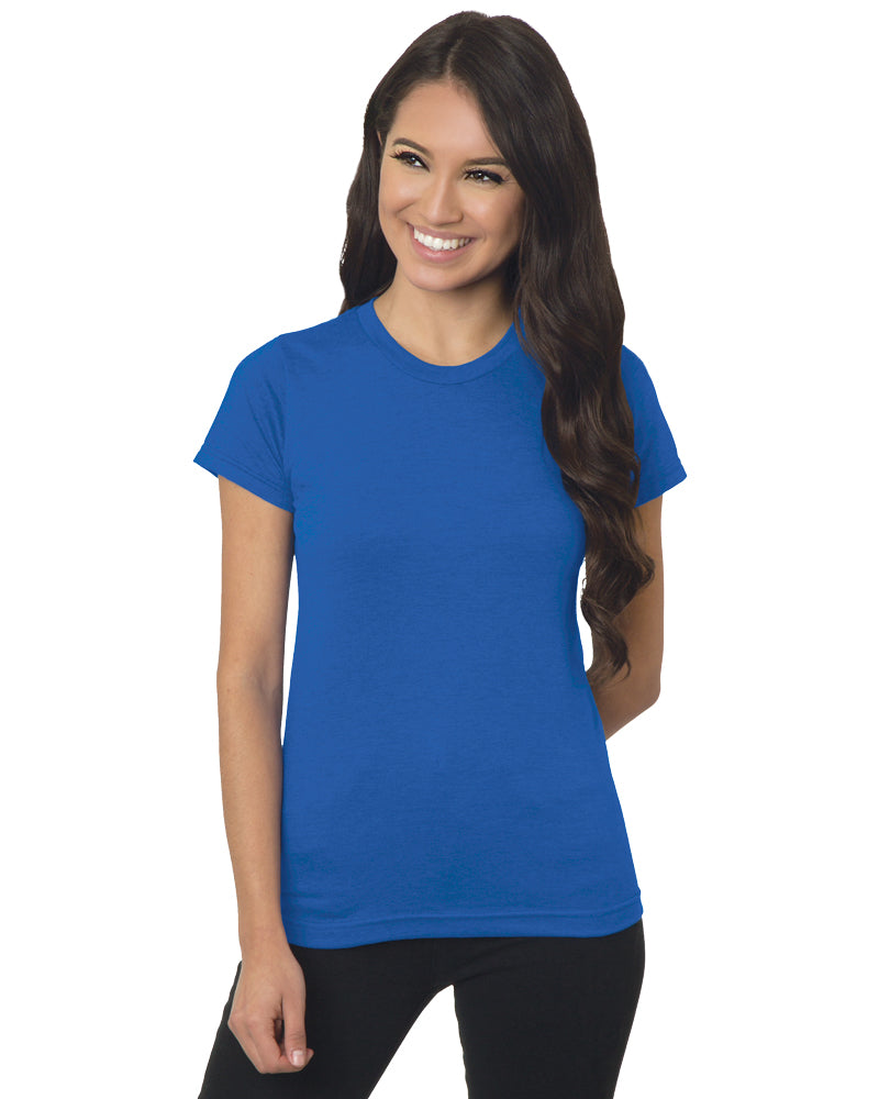 Bayside 4990 Made In USA Junior Fine Jersey Crew