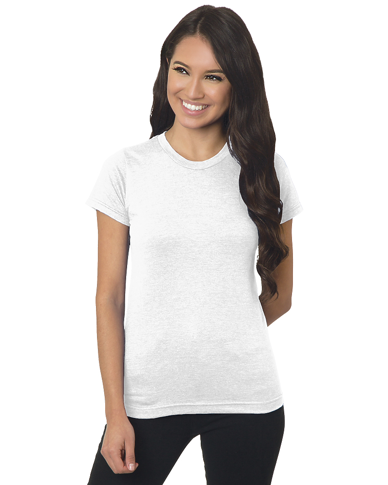 Bayside 4990 Made In USA Junior Fine Jersey Crew