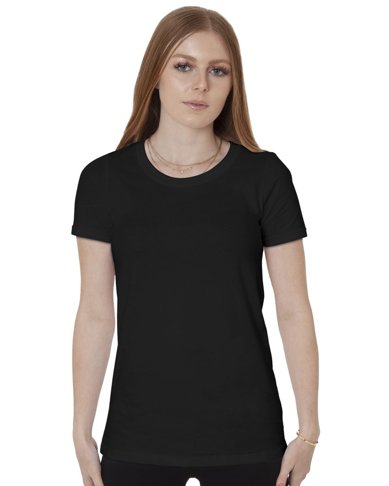 Bayside 5850 Made In USA Women's Fine Jersey Crew
