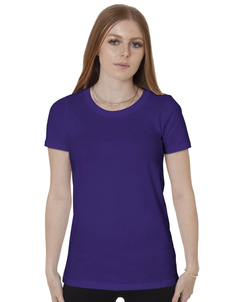 Bayside 5850 Made In USA Women's Fine Jersey Crew