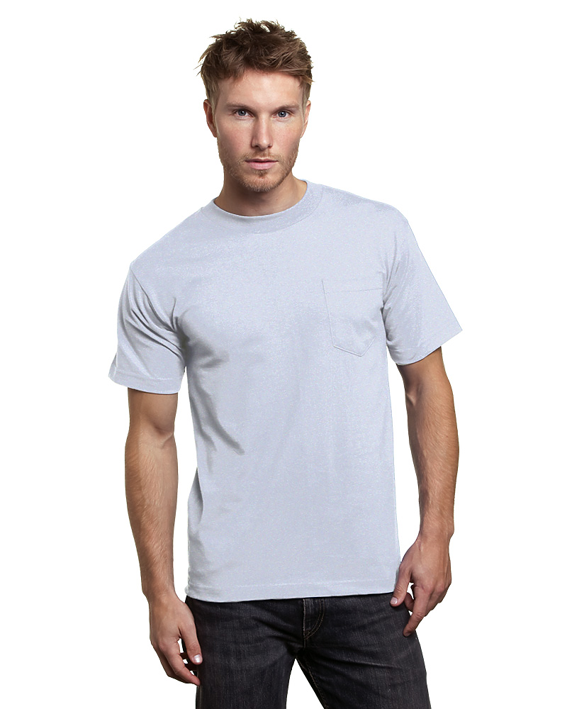 Bayside 7100 USA Made Heavyweight Pocket T-Shirt 100% Cotton