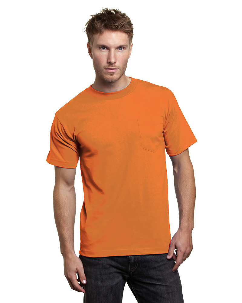 Bayside 7100 USA Made Heavyweight Pocket T-Shirt 100% Cotton