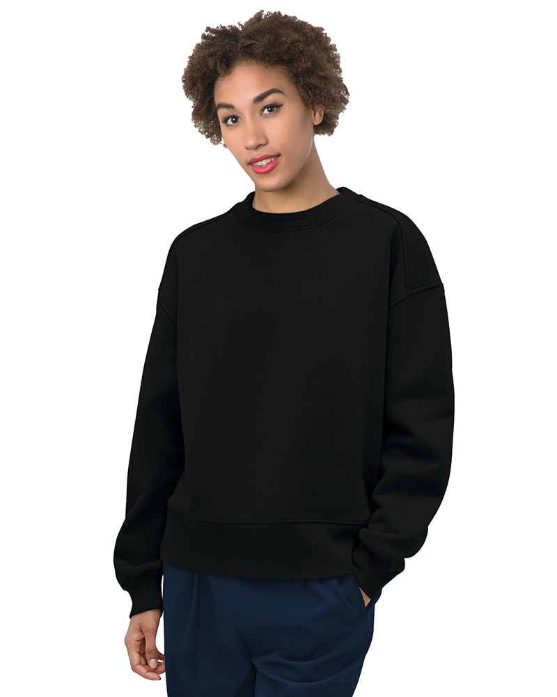 Bayside 7702 Made In USA Wome's Crewneck Fleece