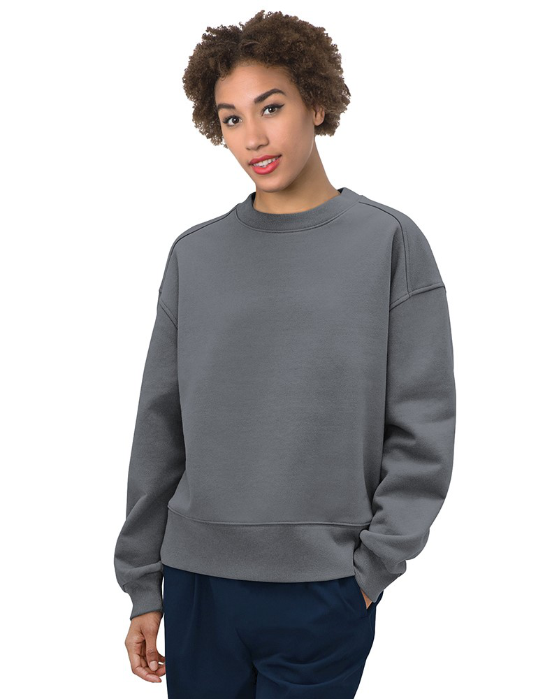 Bayside 7702 Made In USA Wome's Crewneck Fleece