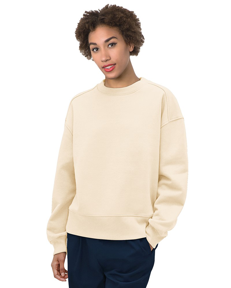 Bayside 7702 Made In USA Wome's Crewneck Fleece