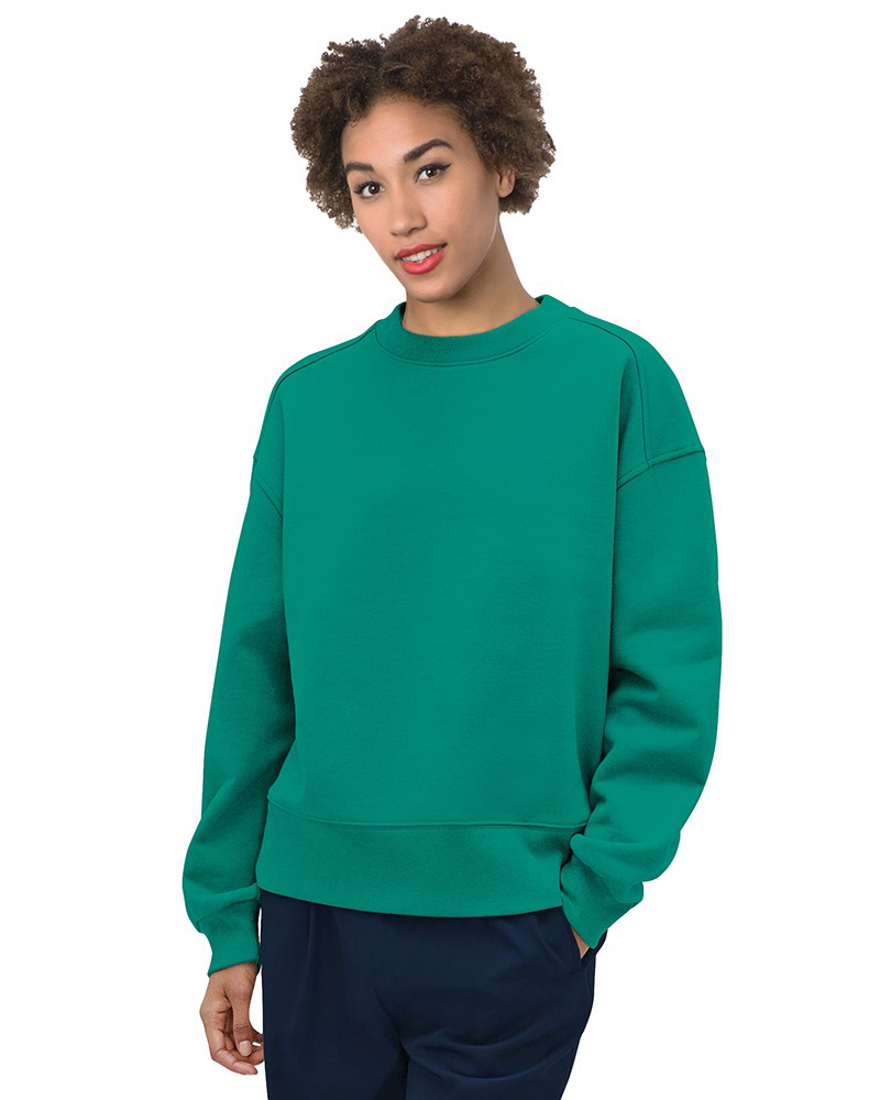 Bayside 7702 Made In USA Wome's Crewneck Fleece