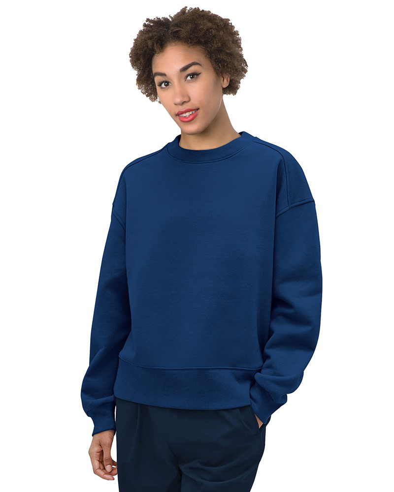 Bayside 7702 Made In USA Wome's Crewneck Fleece
