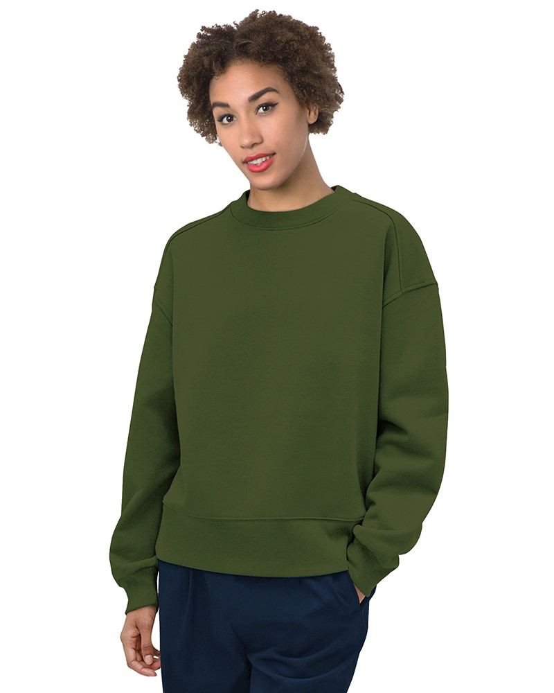 Bayside 7702 Made In USA Wome's Crewneck Fleece