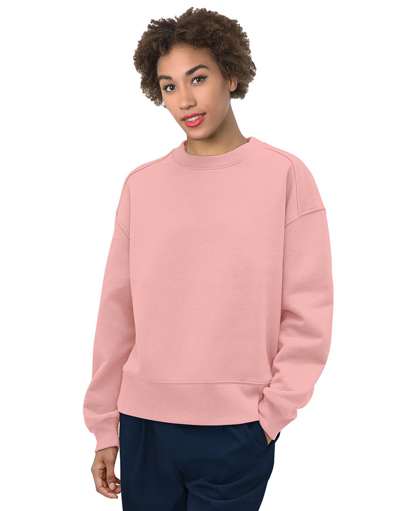 Bayside 7702 Made In USA Wome's Crewneck Fleece