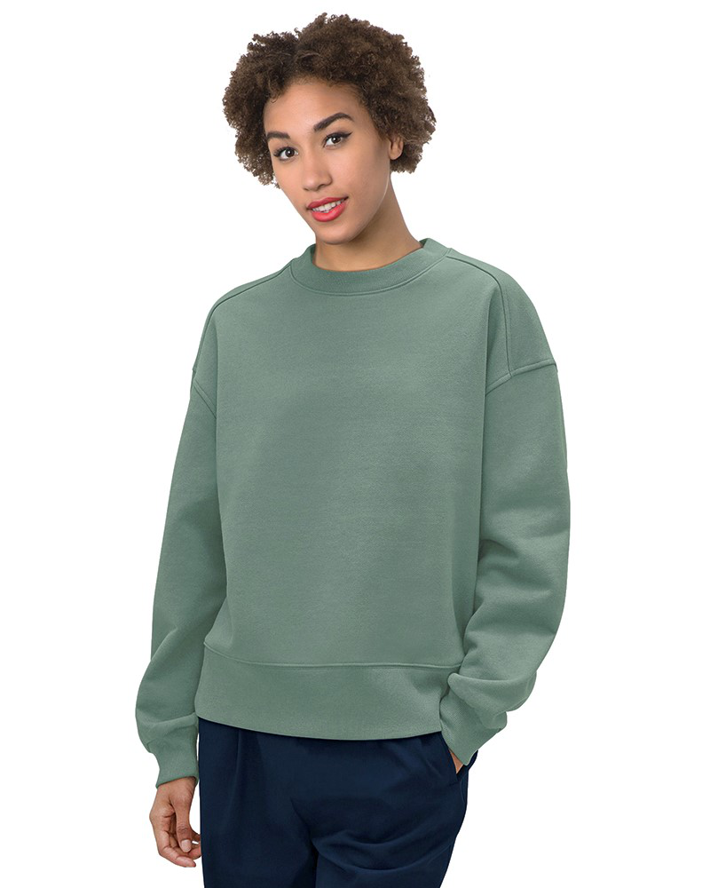 Bayside 7702 Made In USA Wome's Crewneck Fleece