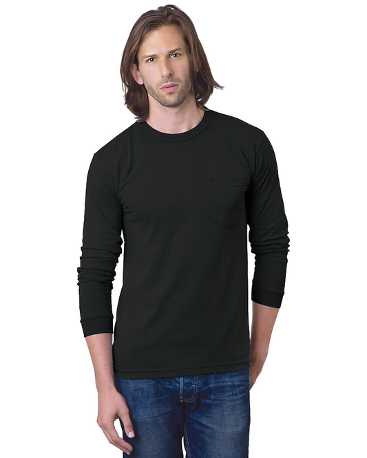 Bayside 8100 USA Made Heavyweight Long Sleeve Pocket T-Shirt
