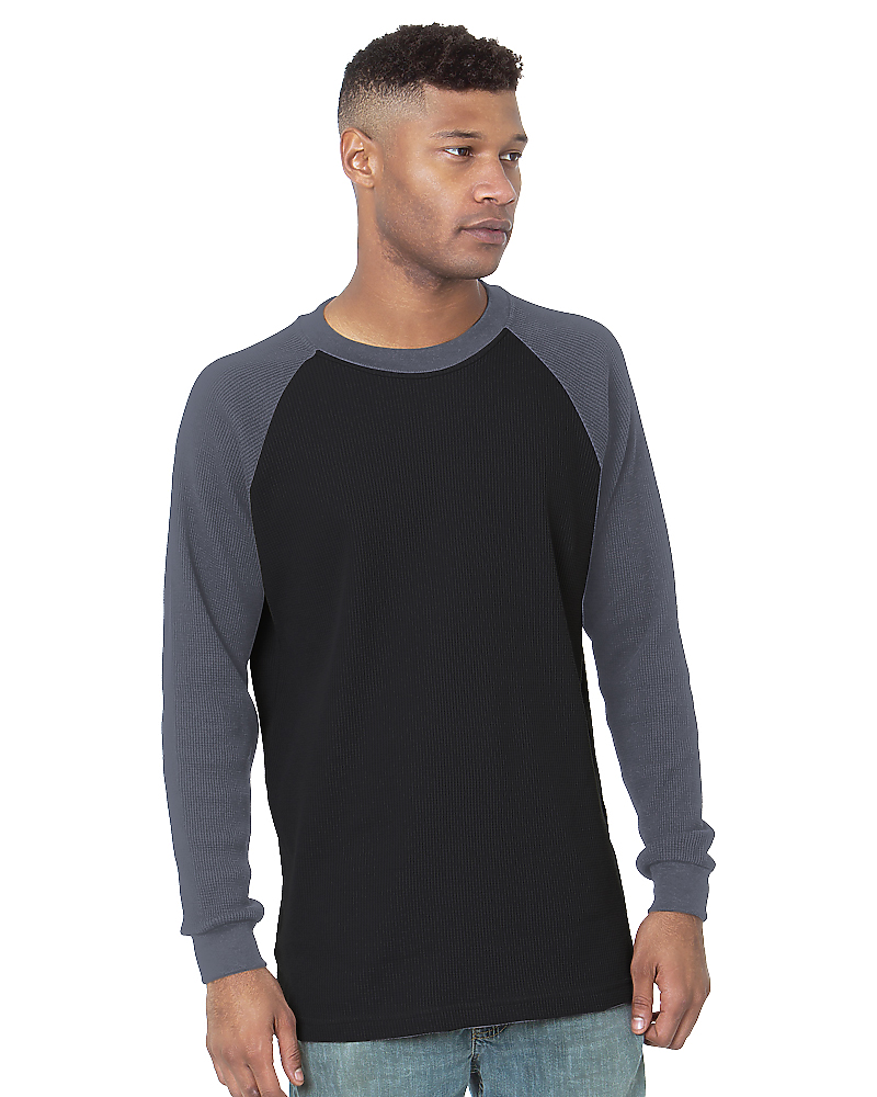 Bayside 8211 Made In USA Thermal Raglan