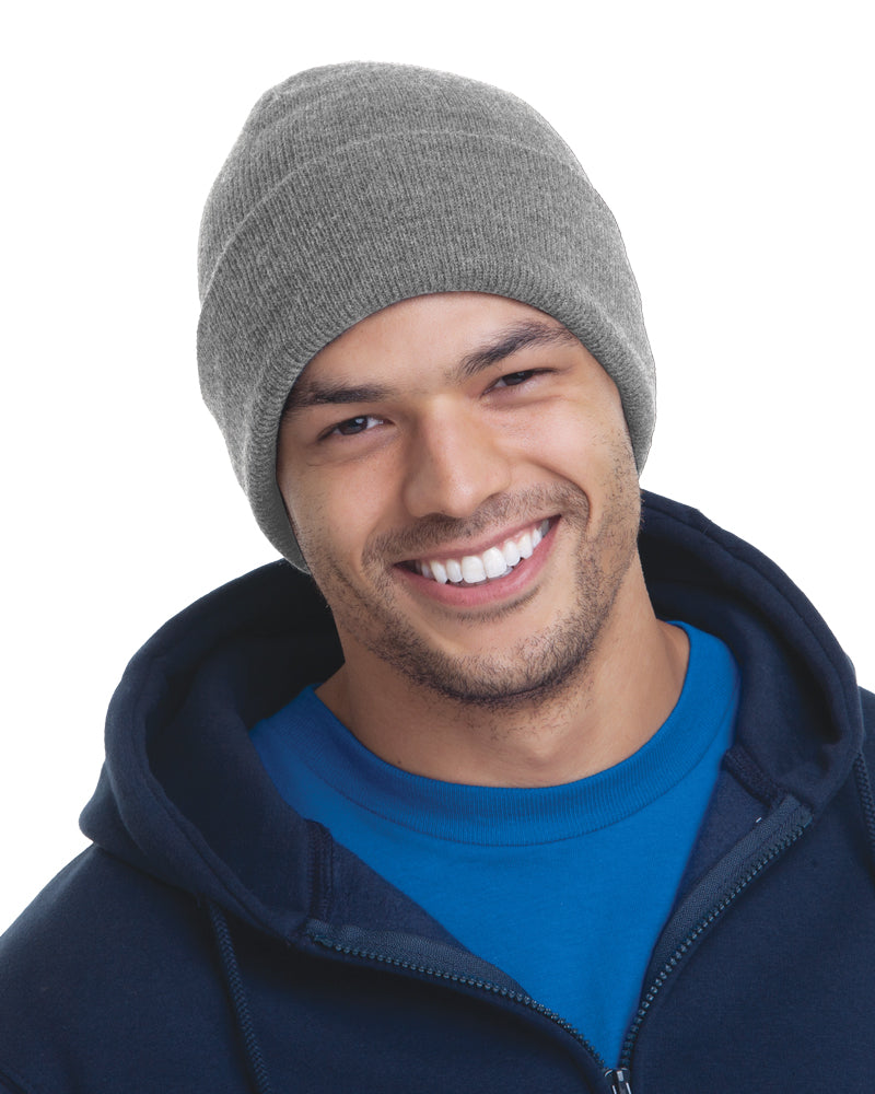 Bayside 3825 USA Made Unisex 12" Knit Cuff Beanie