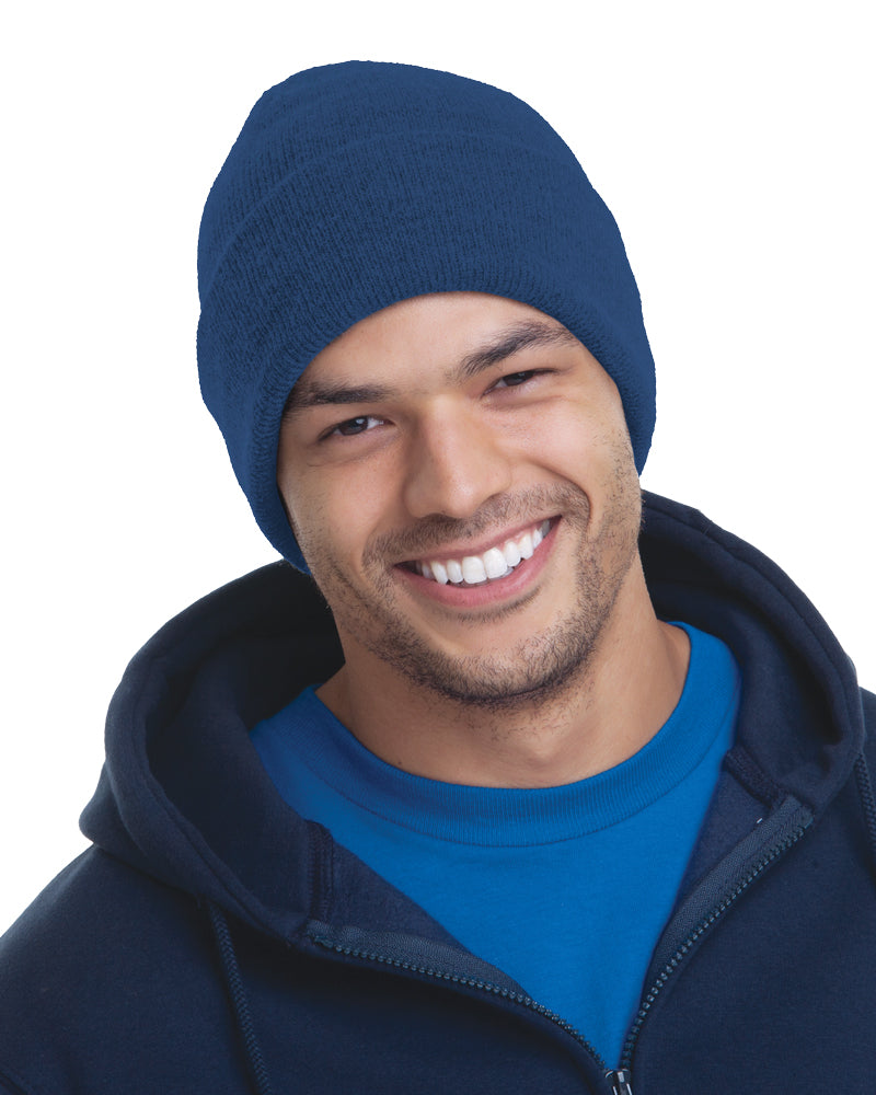 Bayside 3825 USA Made Unisex 12" Knit Cuff Beanie