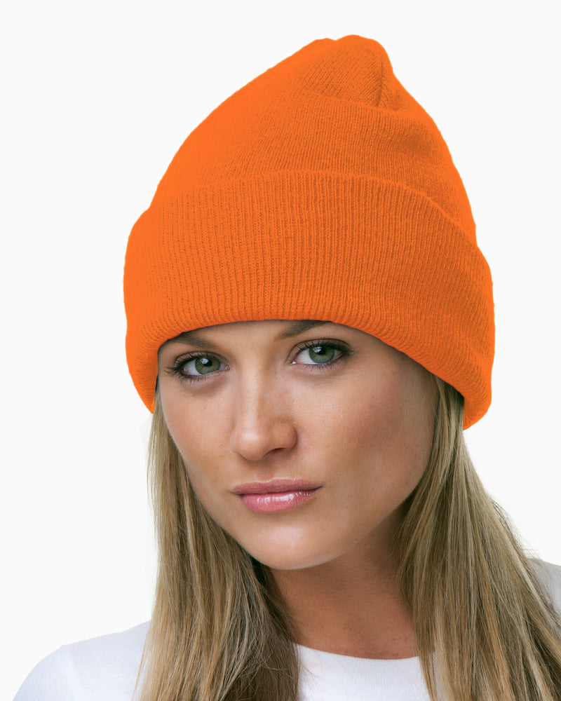 Bayside 3825 USA Made Unisex 12" Knit Cuff Beanie