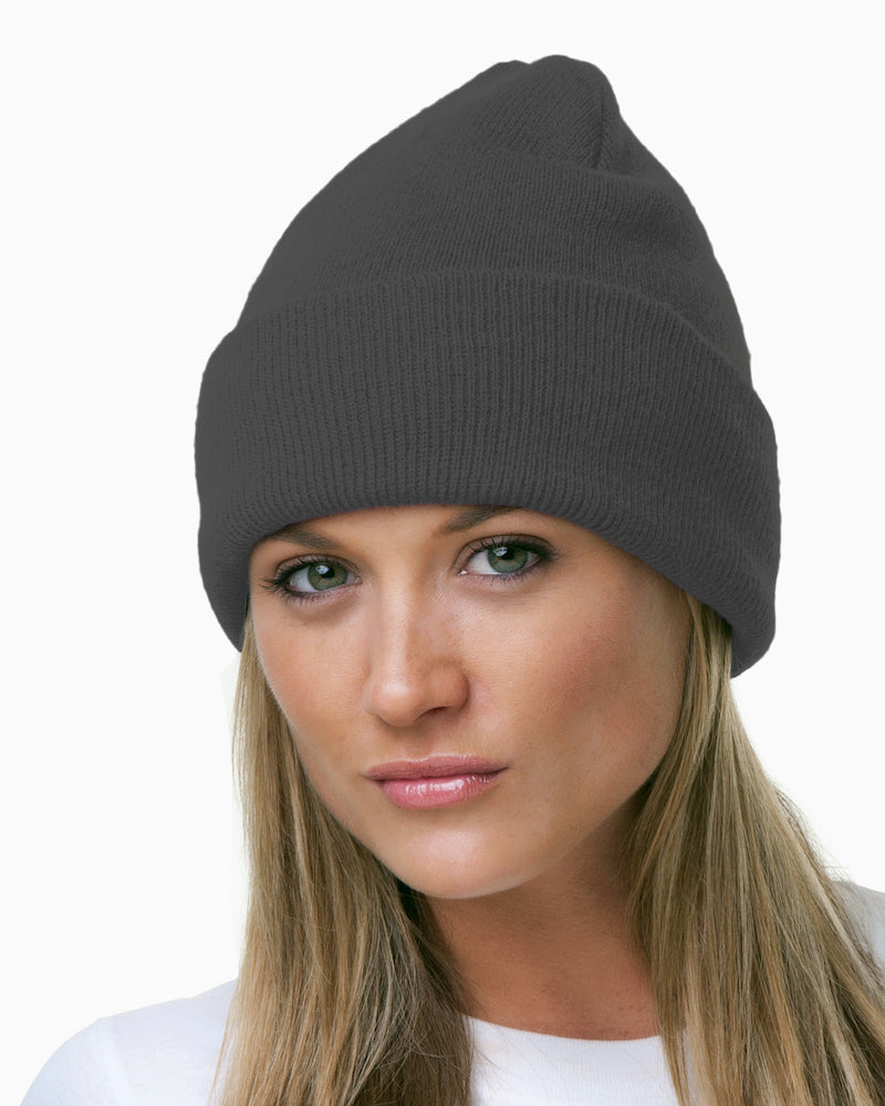 Bayside 3825 USA Made Unisex 12" Knit Cuff Beanie