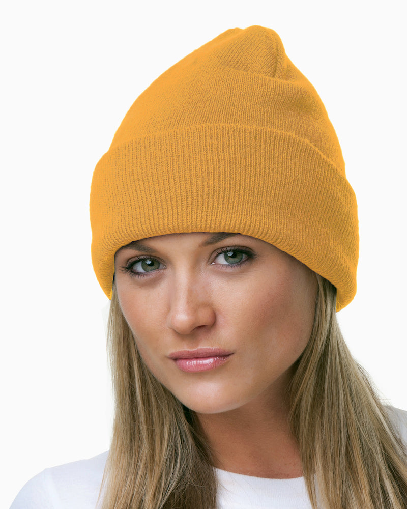 Bayside 3825 USA Made Unisex 12" Knit Cuff Beanie