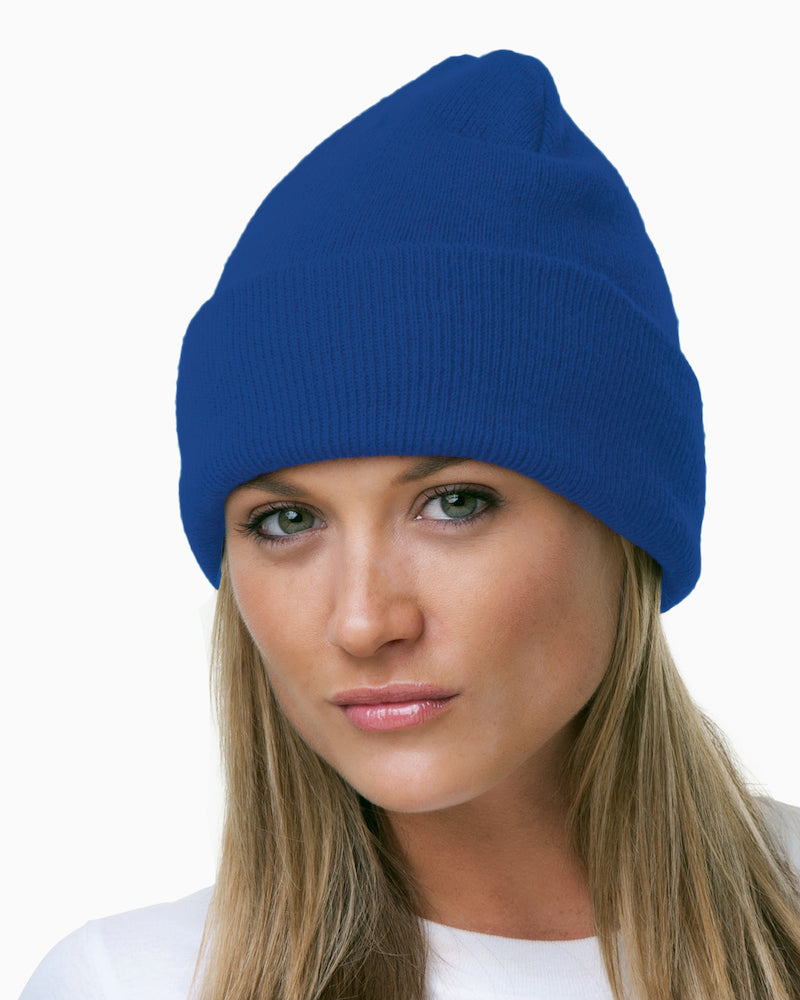 Bayside 3825 USA Made Unisex 12" Knit Cuff Beanie